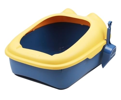 Katzenklo Katzentoilette Katzentoilette, Spritzwassergeschützt, Bequem, Halbgeschlossen, Stabil, Kätzchentoilette, Katzentoilette Für Katzen Katzentoiletten(Yellow) von MDWZH