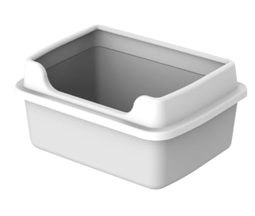 Katzenklo Katzentoilette Katzentoilette Für Kätzchen, Tragbar, Abnehmbar, Hohe Seiten, Katzentoilette Mit Rahmen Für Kleintiere Katzentoiletten(Grey) von MDWZH