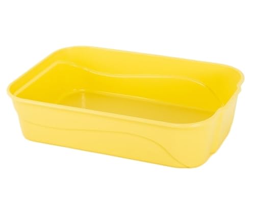 Katzenklo Katzentoilette Verhindert Das Austreten Von Sand, Offene Katzentoilette, Offene Katzentoilette, Offene Katzentoilette Oben Für Kätzchen Und Kaninchen Katzentoiletten(Yellow) von MDWZH