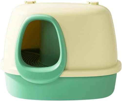 Katzenklo Katzentoilette Vollständig Geschlossene Katzentoilette, Hält Gerüche Zurück Und Verhindert Das Austreten Von Urin Und Streu. Leicht Zu Reinigende Katzentoilette. Katzentoiletten(Grün) von MDWZH