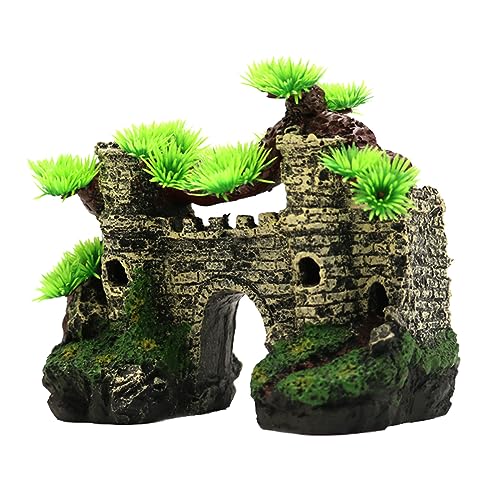 MEAKTSMI Kleine Simulation Schloss Simulation Landschaft Bonsais Handwerk Größe Pflanze Für Aquarium Aquarium von MEAKTSMI