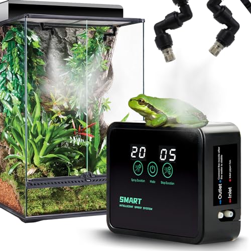 MECESOR Reptilien Luftbefeuchter Smart Misting System mit Timer & 360° Düsen Reptilien Mister für Aquarien Terrarium Nebelsystem für Chamäleons, Schlangen, Frösche, Schildkröten & Eidechsen - Smart MECESOR Reptilien Luftbefeuchter Smart Misting System mit Timer & 360° Düsen Reptilien Mister für Aquarien Terrarium Nebelsystem für Chamäleons, Schlangen, Frösche, Schildkröten & Eidechsen - Smart von MECESOR
