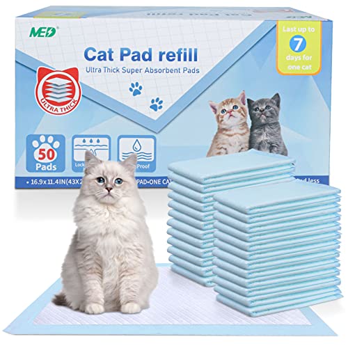 Nachfüllpackungen für Katzentoilette, super saugfähige Pads, Geruchskontrolle, kompatibel mit Breeze-System, 42 x 29 cm von MED