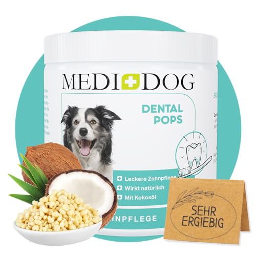 MEDIDOG Dental Pops – 250 g – natürliche Zahnpflege für Hunde – gegen Maulgeruch – Zahnreinigung ohne Chemie von MEDIDOG