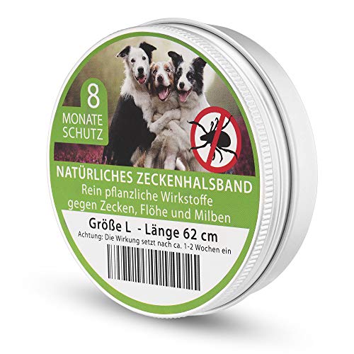 MEDIDOG Natürliches Zeckenhalsband – Größe L 62 cm, für mittlere und große Hunde – mit Zistrose- & Lavendelöl – ohne Chemie von MEDIDOG