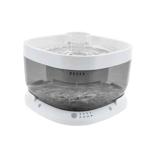 MEELRYD 7L Katzenbrunnen Kabellos, Leiser Trinkbrunnen, Automatischer Wasserspender mit Filterelemente und Batterie Anzeige, 5000mAh für Katzen, Hunde von MEELRYD