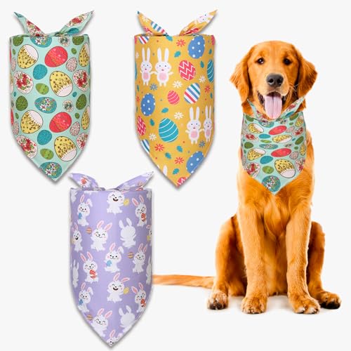 3 StüCk Easter Dog Bandana, Haustierschal, Halstuch Hund, Waschbarer Dreieckiger Pet Bandanas, Feiertagspartydekorationen, Geeignet für Katzen, Hunde und andere Haustiere 3 StüCk Easter Dog Bandana, Haustierschal, Halstuch Hund, Waschbarer Dreieckiger Pet Bandanas, Feiertagspartydekorationen, Geeignet für Katzen, Hunde und andere Haustiere von MEETTIKEY