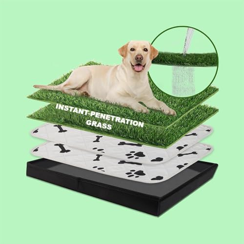 MEEXPAWS Extra Große Hundetoilette aus Kunstrasen mit Tablett/Faltbare Liner Base, Hundeklo für Wohnung & Balkon – 2 Robuste Gras-Ersatzsets & 2 Wiederverwendbare Hundeurinauflage – Töpfchentraining MEEXPAWS Extra Große Hundetoilette aus Kunstrasen mit Tablett/Faltbare Liner Base, Hundeklo für Wohnung & Balkon – 2 Robuste Gras-Ersatzsets & 2 Wiederverwendbare Hundeurinauflage – Töpfchentraining von MEEXPAWS