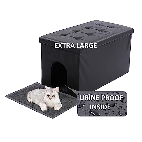 MEEXPAWS Katzenklo Schrank XXL, Katzenschrank für Katzentoilette, Verstecktes Katzenklo, Katzentoilettenschrank, Katzen Schrank Sitzbank, Katzenklo Kommode, 90 x 50 x 50cm MEEXPAWS Katzenklo Schrank XXL, Katzenschrank für Katzentoilette, Verstecktes Katzenklo, Katzentoilettenschrank, Katzen Schrank Sitzbank, Katzenklo Kommode, 90 x 50 x 50cm von MEEXPAWS