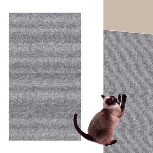 200cmx40cm Selbstklebend Kratzteppich Katze Wand: Hellgrau Katzen kratzbrett, kratzmatte, kratzteppich Katze katzeschützt Sofas Stühle Böden und andere Möbel von MEGYAD