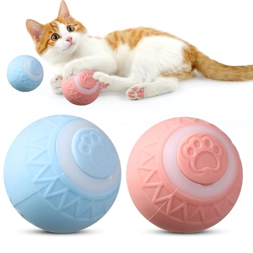 MEGYAD 2 Stück Katzenspielzeug Elektrisch Katzenball: Interaktives Katzenspielzeug Ball mit LED-Licht, Selbstdrehender 360-Grad-Ball Interaktives Katzenspielzeug Katzenball USB Wiederaufladbarer MEGYAD 2 Stück Katzenspielzeug Elektrisch Katzenball: Interaktives Katzenspielzeug Ball mit LED-Licht, Selbstdrehender 360-Grad-Ball Interaktives Katzenspielzeug Katzenball USB Wiederaufladbarer von MEGYAD