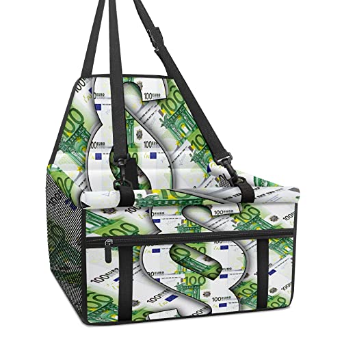 Hundeautositz, Money Dolla Hundeautositz für kleine Hunde, faltbar, tragbar, mit stabilem PVC-Rahmen, perfekt für kleine Haustiere Hundeautositz, Money Dolla Hundeautositz für kleine Hunde, faltbar, tragbar, mit stabilem PVC-Rahmen, perfekt für kleine Haustiere von MEHOM