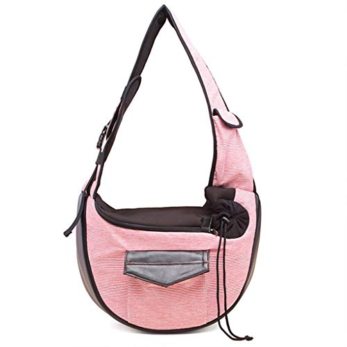 MEIBAOGE Hunde Katzentrage Atmungsaktive Baumwolle Umhängetasche für Welpen Kätzchen Outdoor Reisetasche,Aufbewahrungsbeutel-Rot von MEIBAOGE