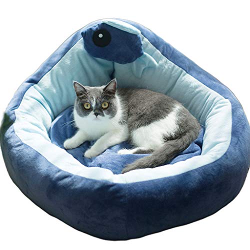 MEIBAOGE Kreatives fruchtförmiges Haustierschlafnest Schönes warmes Hundehaus Katzenstreu Haustierbett,Schlafbett-Blau von MEIBAOGE