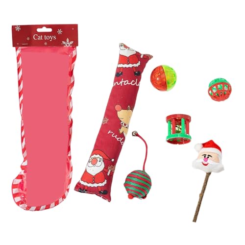 MEIBAOGE Weihnachtliches Haustierspielzeug-Set, Urlaubsmotiv, Katzen, Spielsets, Haltbarkeit, Unschuldigkeit, Haustierspielzeug für Heimunterhaltung MEIBAOGE Weihnachtliches Haustierspielzeug-Set, Urlaubsmotiv, Katzen, Spielsets, Haltbarkeit, Unschuldigkeit, Haustierspielzeug für Heimunterhaltung von MEIBAOGE