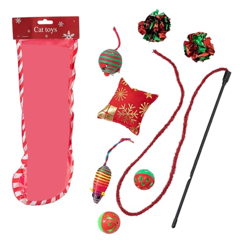 MEIBAOGE Weihnachtliches Haustierspielzeug-Set, Urlaubsmotiv, Katzen, Spielsets, Haltbarkeit, Unschuldigkeit, Haustierspielzeug für Heimunterhaltung MEIBAOGE Weihnachtliches Haustierspielzeug-Set, Urlaubsmotiv, Katzen, Spielsets, Haltbarkeit, Unschuldigkeit, Haustierspielzeug für Heimunterhaltung von MEIBAOGE