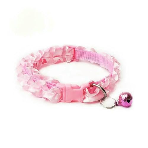 MEIFULLE 1 Stück Spitzenhalsband, Bezauberndes Spitzenhalsband für Hunde und Katzen mit Glöckchen – verstellbares Haustier für kleine Hunde und Katzen von MEIFULLE