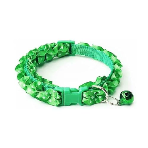 MEIFULLE 1 Stück Spitzenhalsband, Bezauberndes Spitzenhalsband für Hunde und Katzen mit Glöckchen – verstellbares Haustier für kleine Hunde und Katzen von MEIFULLE