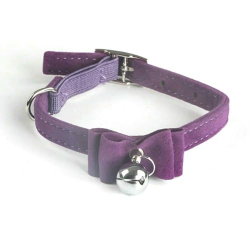 MEIFULLE Haustierhalsband, süßes Kätzchen, Samtfliege, Sicherheitshalsband, elastisch, verstellbar, Fliege, Glocke, Katzen- und Hundehalsband mit Sicherheitsschnalle von MEIFULLE