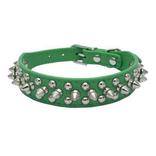 MEIFULLE Hochwertiges Hundehalsband mit Spikes und Sportpolsterung mit Nieten – passend für Bulldoggen, Möpse und kleine/mittelgroße/große Hunde von MEIFULLE