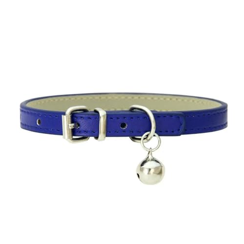 MEIFULLE Hundehalsband Pu-Leder Halsband Leine Haustier Hund Haustierbedarf Katze mit Glöckchen Chihuahua Katze von MEIFULLE