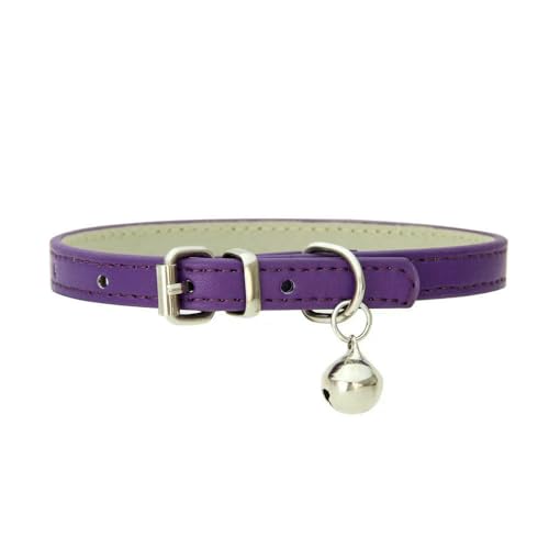 MEIFULLE Hundehalsband Pu-Leder Halsband Leine Haustier Hund Haustierbedarf Katze mit Glöckchen Chihuahua Katze von MEIFULLE