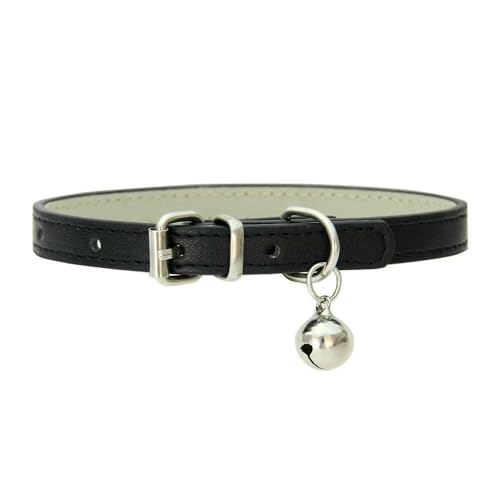 MEIFULLE Hundehalsband Pu-Leder Halsband Leine Haustier Hund Haustierbedarf Katze mit Glöckchen Chihuahua Katze von MEIFULLE