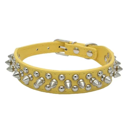 MEIFULLE Hundehalsband im Punk-Stil mit Spikes aus PU-Leder – verstellbar für mittelgroße und große Hunde von MEIFULLE