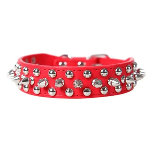 MEIFULLE Hundehalsband im Punk-Stil mit Spikes aus PU-Leder – verstellbar für mittelgroße und große Hunde von MEIFULLE