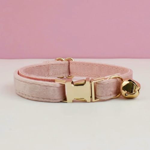 MEIFULLE Katzenbedarf Samt Katzenhalsband Personalisiertes Halsband mit Namensschild Glöckchen Fliege Individuell gravierte Halsbänder für von MEIFULLE