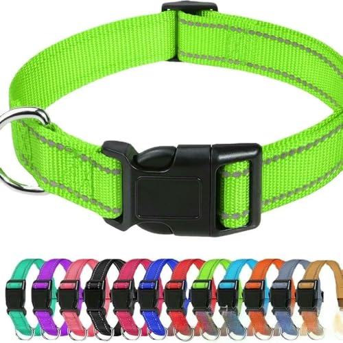 MEIFULLE Reflektierendes Hundehalsband, weich gepolstert, atmungsaktiv, Sicherheitsstreifen, verstellbar, süße Halskette für Welpen und Haustiere, für kleine, mittelgroße und große Hunde von MEIFULLE