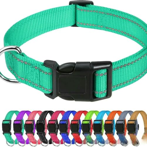 MEIFULLE Reflektierendes Hundehalsband, weich gepolstert, atmungsaktiv, Sicherheitsstreifen, verstellbar, süße Halskette für Welpen und Haustiere, für kleine, mittelgroße und große Hunde von MEIFULLE