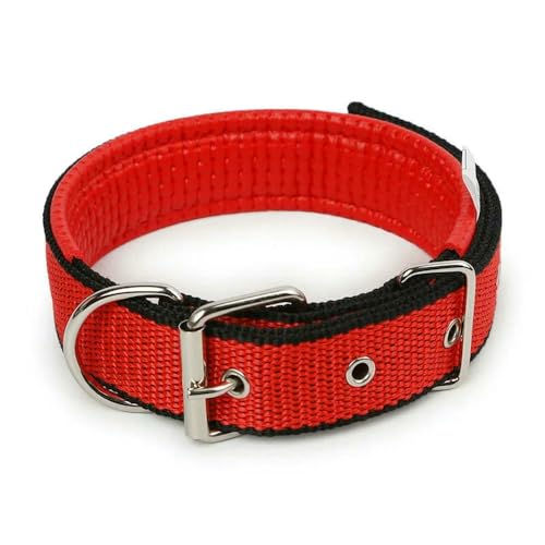 MEIFULLE Robuste, gepolsterte Halsbänder für große Welpen und kleine Hunde, verstellbares Nylonhalsband, Haustierzubehör, Windhund-Rollzubehör von MEIFULLE