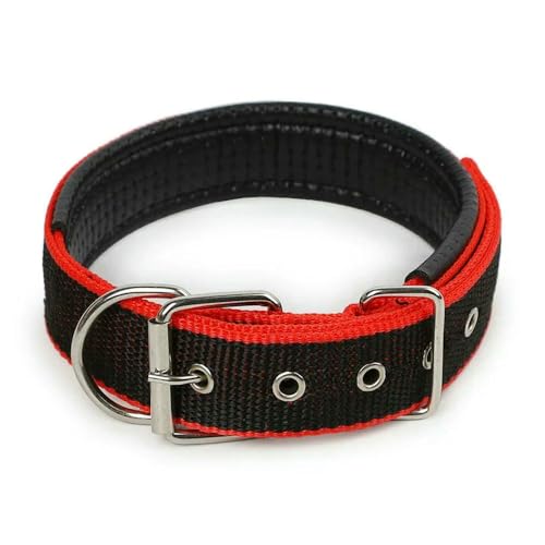 MEIFULLE Robuste, gepolsterte Halsbänder für große Welpen und kleine Hunde, verstellbares Nylonhalsband, Haustierzubehör, Windhund-Rollzubehör von MEIFULLE