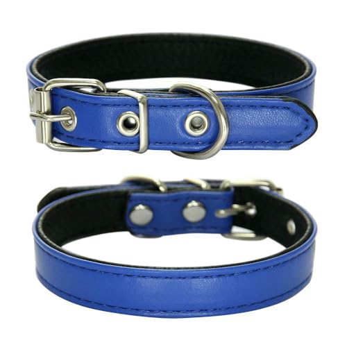 MEIFULLE Strapazierfähiges Haustierhalsband aus PU-Leder, verstellbar, für Hunde und Katzen, für kleine und mittelgroße Hunde, Welpenzubehör, Halsband, Halskette, XS-L von MEIFULLE
