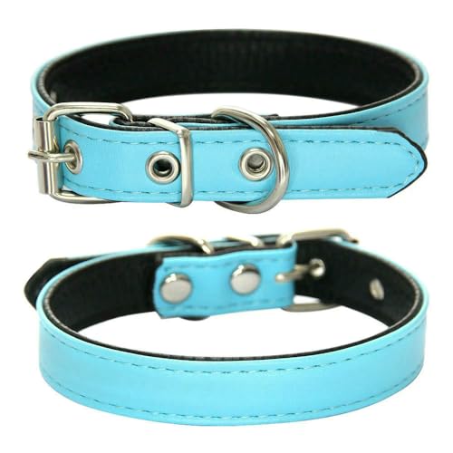MEIFULLE Strapazierfähiges Haustierhalsband aus PU-Leder, verstellbar, für Hunde und Katzen, für kleine und mittelgroße Hunde, Welpenzubehör, Halsband, Halskette, XS-L von MEIFULLE