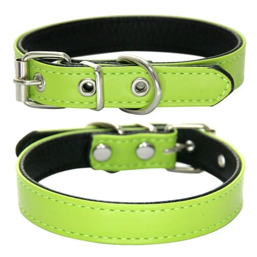 MEIFULLE Strapazierfähiges Haustierhalsband aus PU-Leder, verstellbar, für Hunde und Katzen, für kleine und mittelgroße Hunde, Welpenzubehör, Halsband, Halskette, XS-L von MEIFULLE