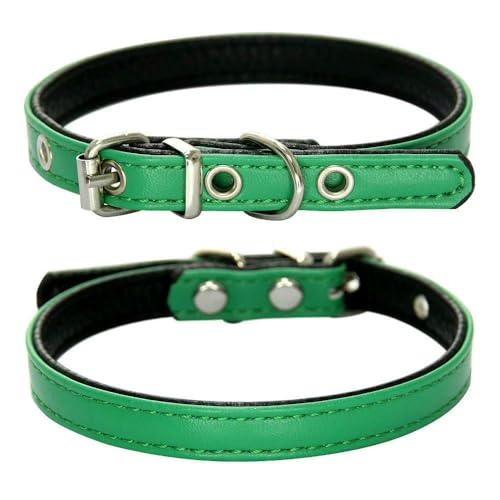 MEIFULLE Strapazierfähiges Haustierhalsband aus PU-Leder, verstellbar, für Hunde und Katzen, für kleine und mittelgroße Hunde, Welpenzubehör, Halsband, Halskette, XS-L von MEIFULLE