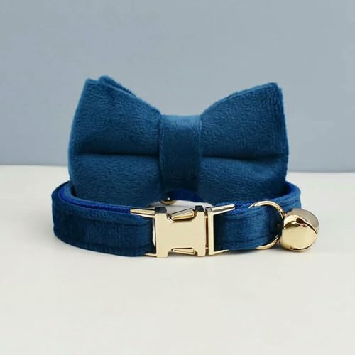 MEIFULLE Süßes Katzenhalsband mit Schleife, personalisiertes Katzenhalsband mit Glöckchengravur, ID-Tag, Namensschild, Kätzchenhalsband, Halskette von MEIFULLE