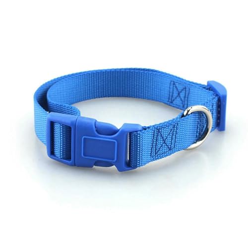 MEIFULLE Verstellbares Hundehalsband aus Nylon, strapazierfähig, mit Clip-Schnalle, Haustierhalsband für kleine und mittelgroße Hunde, Chihuahua, Rot, Schwarz, Blau, Lila von MEIFULLE