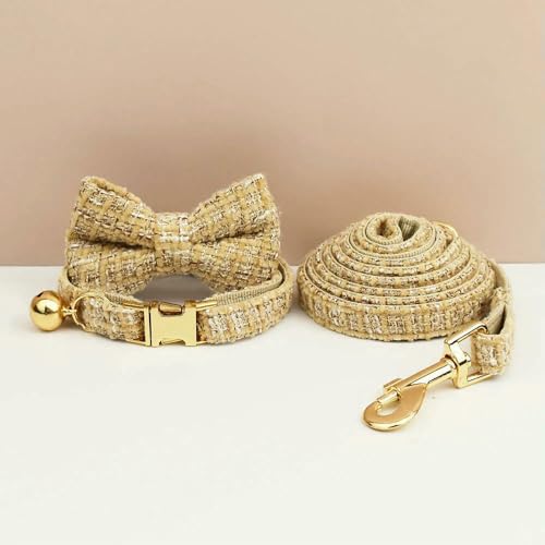 Personalisiertes Katzenhalsband und Leine-Set aus Metall mit Glöckchengravur-ID-Tag für Kätzchen, Haustierzubehör von MEIFULLE