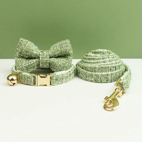 Personalisiertes Katzenhalsband und Leine-Set aus Metall mit Glöckchengravur-ID-Tag für Kätzchen, Haustierzubehör von MEIFULLE