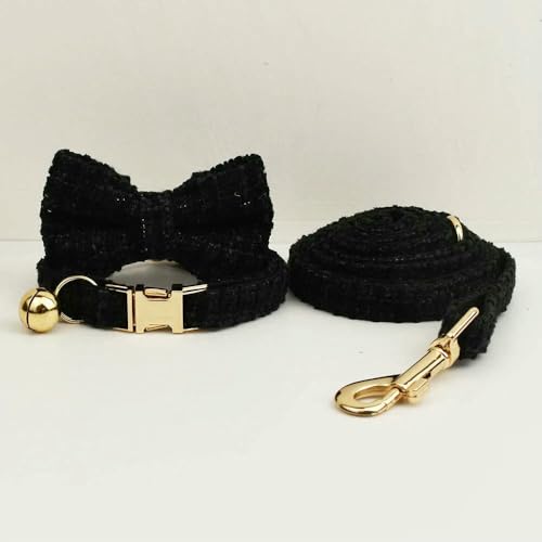 Personalisiertes Katzenhalsband und Leine-Set aus Metall mit Glöckchengravur-ID-Tag für Kätzchen, Haustierzubehör von MEIFULLE
