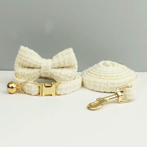 Personalisiertes Katzenhalsband und Leine-Set aus Metall mit Glöckchengravur-ID-Tag für Kätzchen, Haustierzubehör von MEIFULLE