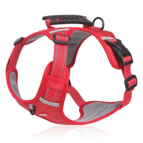 FurrHarness Reflektierende Multifunktionsweste für Haustiere Reflektierendes Hundegeschirr mit Kontrollgriff - Atmungsaktive Hunde-Weste für Training und Spaziergänge von MEIION