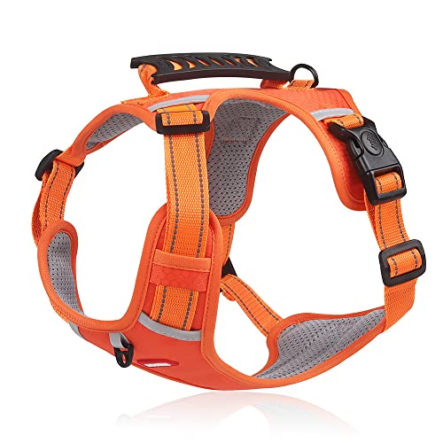 FurrHarness Reflektierende Multifunktionsweste für Haustiere Reflektierendes Hundegeschirr mit Kontrollgriff - Atmungsaktive Hunde-Weste für Training und Spaziergänge von MEIION