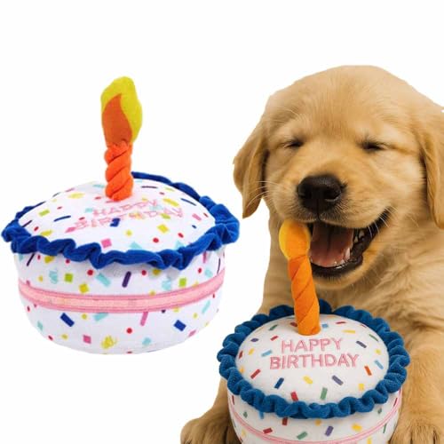 MEIION Geburtstagskuchen Geschenk Interaktives Hundekuchen-Spielzeug Haustiere aus hochwertigem Plüsch MEIION Geburtstagskuchen Geschenk Interaktives Hundekuchen-Spielzeug Haustiere aus hochwertigem Plüsch von MEIION