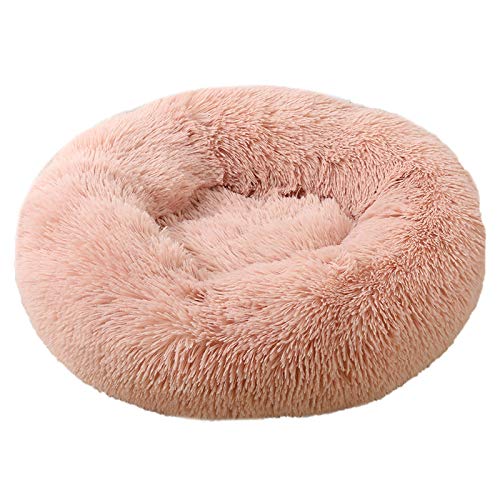 MEIION wahrekatzenliebe Kuscheliges Katzenbett Wolke 7"- das Original Flauschiges Plüsch-Hundebett & Katzenbett Rund - Waschbarer Donut-Kuschelkissen Hundekorb für alle Haustiergrößen von MEIION