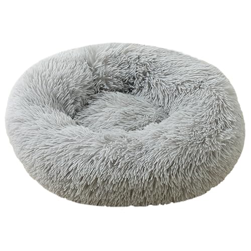 MEIION wahrekatzenliebe Kuscheliges Katzenbett Wolke 7"- das Original Flauschiges Plüsch-Hundebett & Katzenbett Rund - Waschbarer Donut-Kuschelkissen Hundekorb für alle Haustiergrößen von MEIION