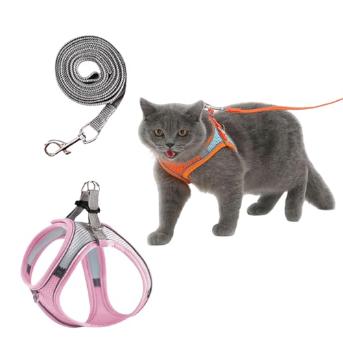Serenosole CatVenture | Bequemes Anti-Ausbruch-Geschirr für Katzen verstellbares Step-in Hundegeschirr mit reflektierenden Bändern und passender Leine, No-Pull Design, kleine Hunde und Katzen Serenosole CatVenture | Bequemes Anti-Ausbruch-Geschirr für Katzen verstellbares Step-in Hundegeschirr mit reflektierenden Bändern und passender Leine, No-Pull Design, kleine Hunde und Katzen von MEIION